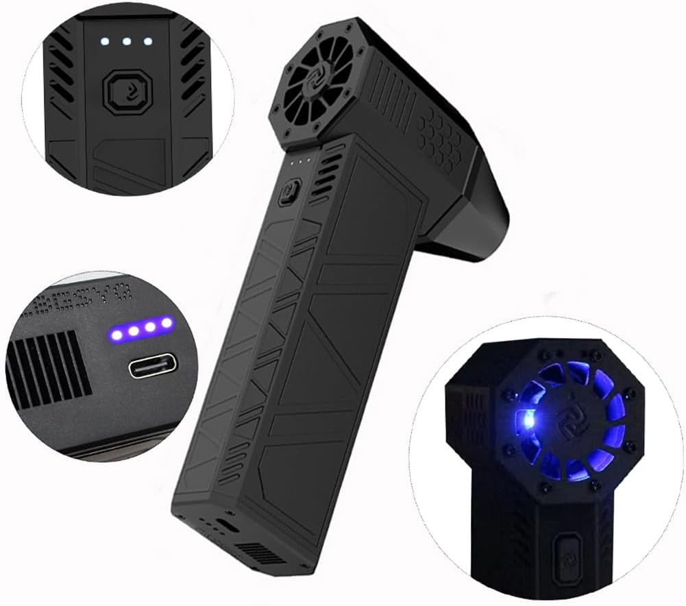 Suflanta aer portabila, Zola, 130000 RPM, 3 viteze, cap magnetic, incarcare USB, pentru aprinderea focului, suflare praf, uscare masina, uscare par, curatare computer, neagra Suflanta aer portabila, Zola, 130000 RPM, 3 viteze, cap magnetic, incarcare USB, pentru aprinderea focului, suflare praf, uscare masina, uscare par, curatare computer, neagra